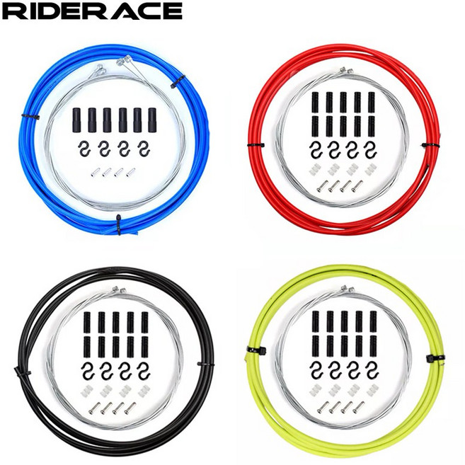 라이더에이스 로드 MTB 올인원 브레이크 변속 기어 겉선 속선 케이블 와이어 세트 마감재 포함, 옐로우, 브레이크 B RL9348, 1개