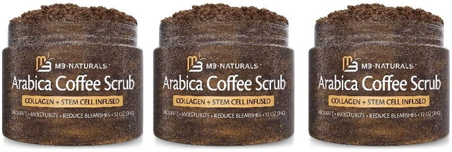 M3 Naturals 아라비카 커피 스크럽 340g 3팩 - 쿠팡