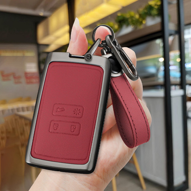 HAKO 드레스업 키케이스 키홀더 (르노호환 S03), S-03, 레드와인