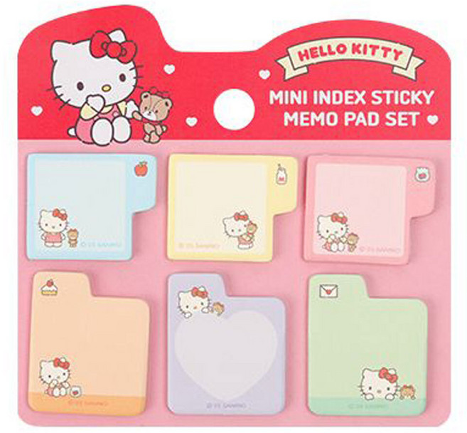 산리오 미니 인덱스 점착메모세트 헬로키티