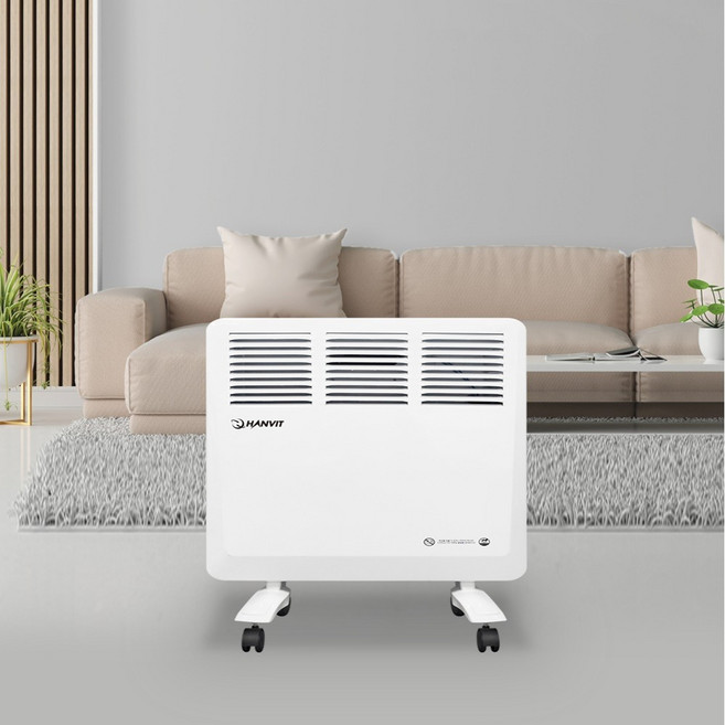 한빛 전기 컨벡션 히터 무풍 컨벡터 스탠드 벽걸이 겸용 방수등급 IPX4 HV-C1500 1500W