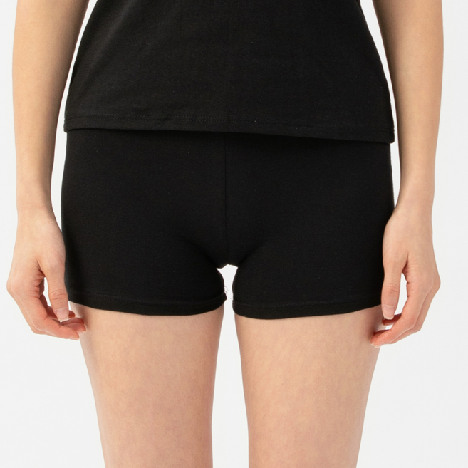 [국내생산] 이지온 이너코튼쇼츠 학생 치마 속바지 1부 black 3p