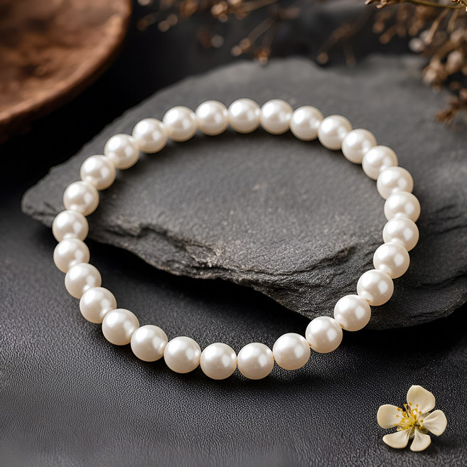 레베르 데일리 여성 클래식 진주 베이직 팔찌