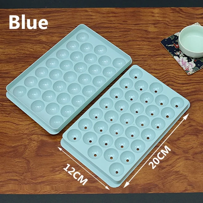33 그리드 아이스 볼 하키 PP 몰드 냉동 위스키 큐브 트레이 케이스 롤리팝 만들기 선물, 02 1PCS, 02 Blue-20x12cm