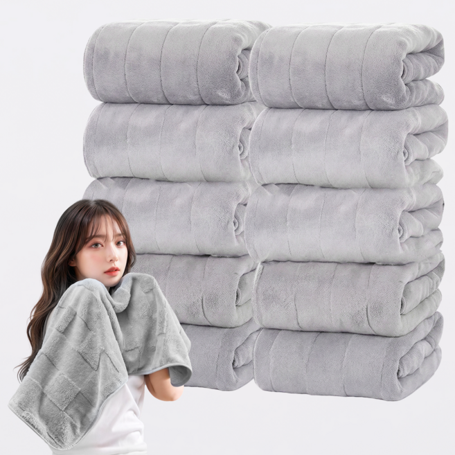 Lumiweft 프리미엄 40수 호텔수건 부드러운 데일리 타월, 10개, 회색