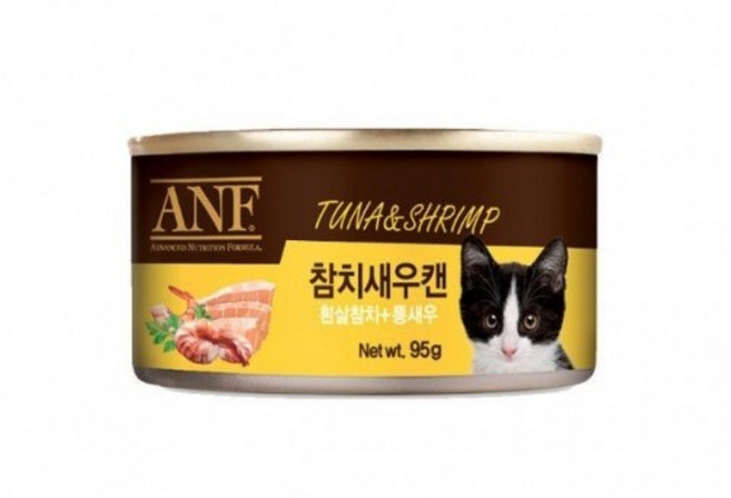 ANF 고양이 캔 생선, 참치 + 새우 혼합맛, 95g, 24개