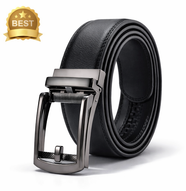 네오바잉 남성 벨트 소가죽 자동버클 정장 가죽 벨트