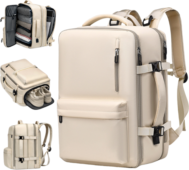 DIGIPIC 여행가방 노트북 백팩 출장용 확장형 16인치 대용량 캐리어 결합 방수 옥스포드 USB 충전 신발수납 기내반입