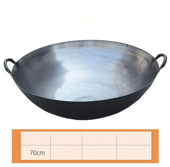 대형 무쇠 가마솥 식당용 솥 아궁이 누룽지 전통 주철솥, 1개, 지름 70cm, 1cm