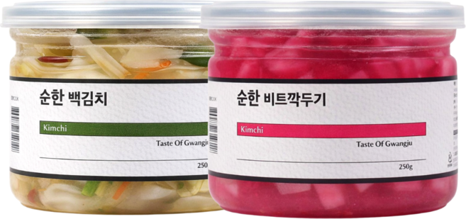 [베리쿡] 아기김치 2종 백김치+비트깍두기 세트, 1개