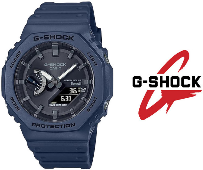 카시오 지샥 지얄오크 전자시계 남자손목시계 훈련병 스포츠워치 블루