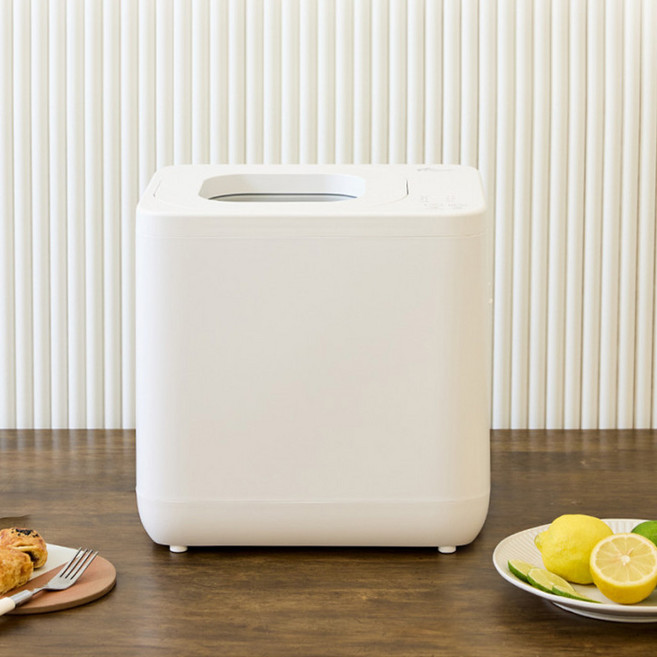 쉘퍼 3세대 음식물처리기 뚜껑분리형 이중칼날 건조분쇄기 4L + 추가필터, 화이트, 단품(new)