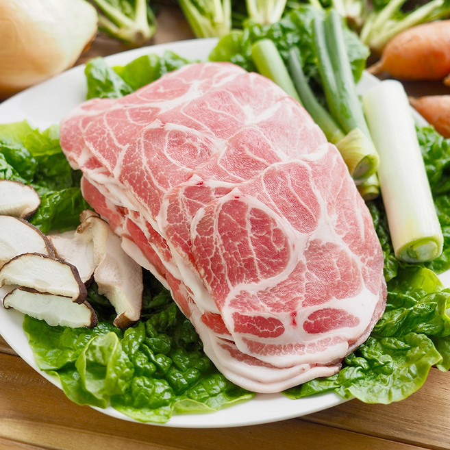 유황한돈 냉동 대패 목살 제육볶음 이유식 구이용, 1개, 500g