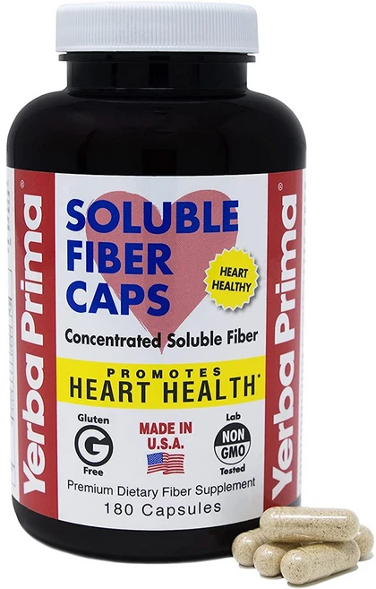 Yerba Prima 예르바 프리마 수용성 식이섬유 180캡슐 +포스트 카드 세트, 1개, 180정 - 쿠팡