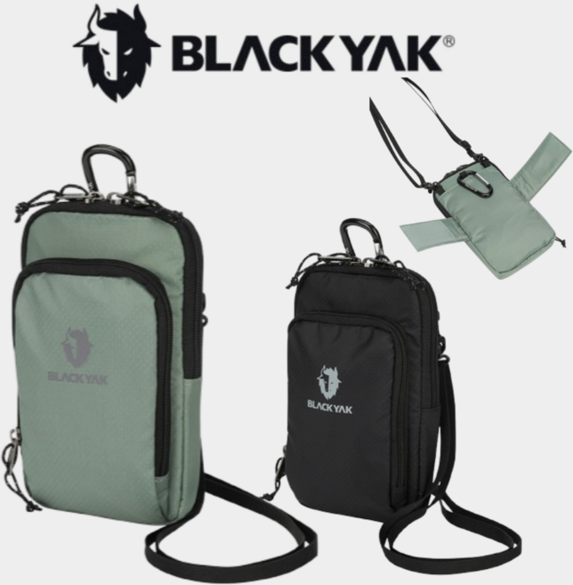 블랙야크 세로형 파우치 휴대폰 가방 등산 여행 라이트 미니 크로스 백 2BYABXU907, BK
