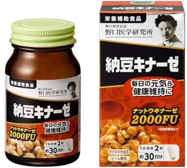 노구치 의학 연구소 노구치 보충제 시리즈 낫토 키나아제 영양 보조식품 나토키나아제 2000FU 건강습관 60알, 1개