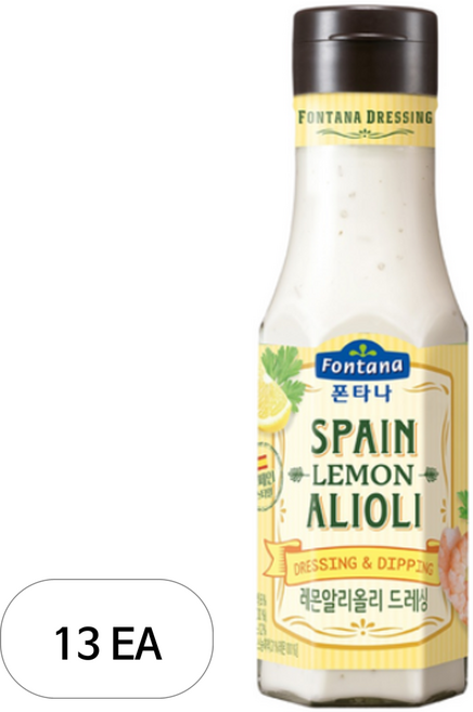 폰타나 스페인 레몬 알리올리 드레싱, 270g, 13개