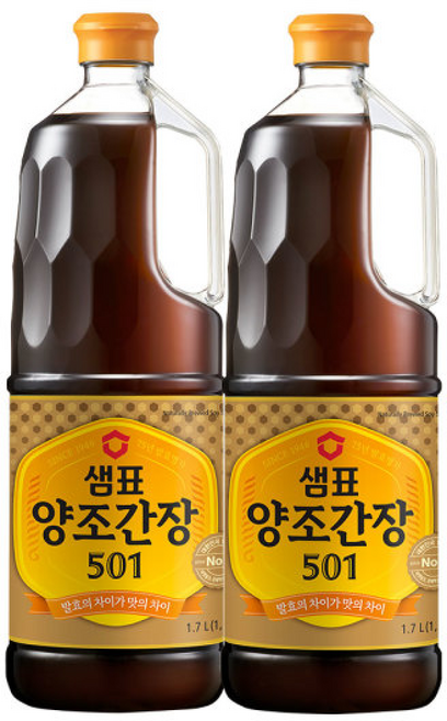 샘표 양조간장501, 1.7L, 2개