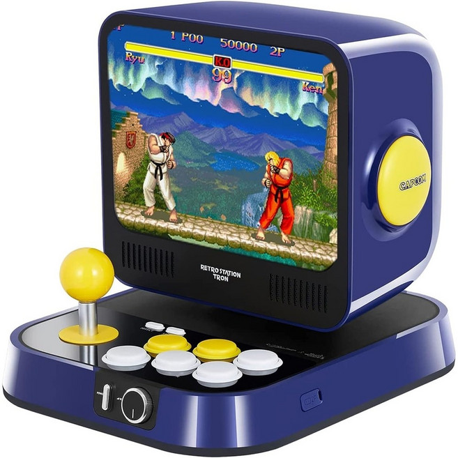 Capcom 캡콤 레트로 스테이션 8인치 록맨 스트리트 파이터 아케이드 콘솔 게임기, Retro Station