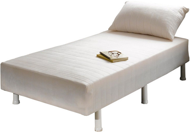 [2500조 판매돌파] 브라보가구 CL라텍스증정 단면 매트리스 일체형 침대, 화이트(벨로아)