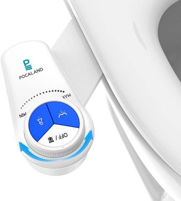 POCALAND Bidet Attachment for Toilet Seat Non-Electric Cold Water with Pressure Controls Dual No
