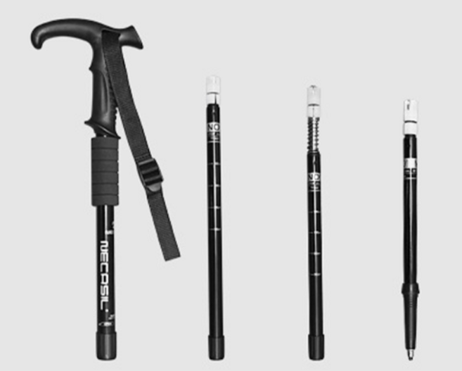 [낭만스토어] 초경량 4단 접이식 등산스틱 등산지팡이 산악지팡이 접이식스틱, 1개, 블루