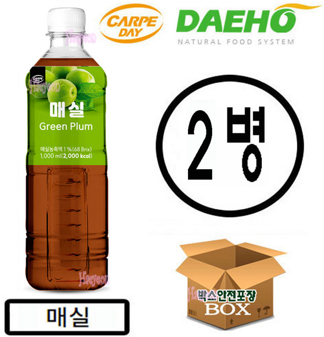 대호 카르페데이 매실 액상 1000ml x 2개, 1L