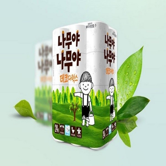 3겹화장지 두루마리휴지 나무야나무야 2팩 3겹 24롤+24롤 잘풀리는 집 화장지 화장실 휴지, 24개입, 2개