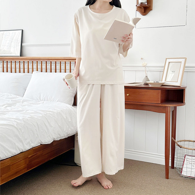 쿨썸 여성 루즈오버핏 홈웨어 잠옷 상하셋트