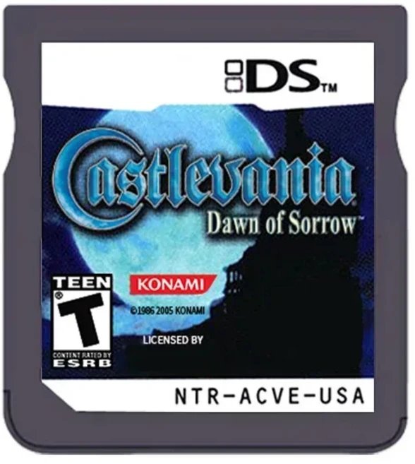 쿠쿠스토어 캐슬바니아: 에클레시아의 기사단/파괴의 초상/슬픔의 새벽 DS 게임 카드 R4 버전 비디오, 08 Dawn of Sorro-no box