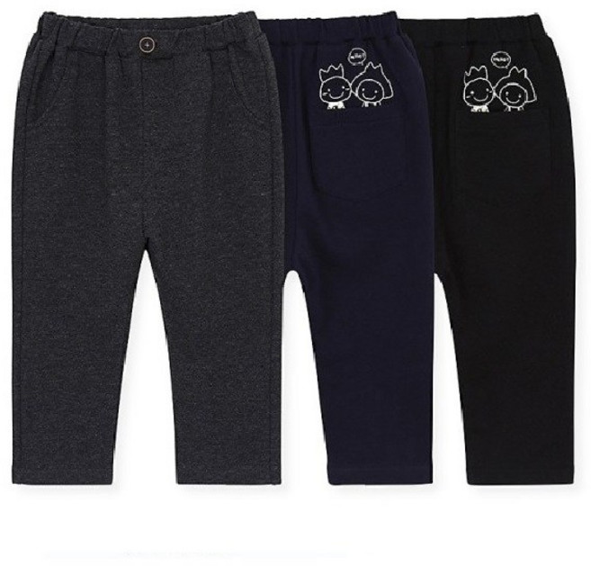 봄가을)뒷주머니포인트바지(네/차콜) 90/100호