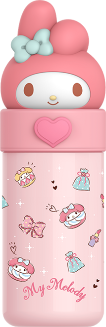 Sanrio 산리오 350ml 보온보냉 어린이 텀블러, 핑크, 1개