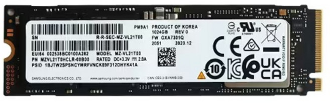 벌크 병행상품 삼성전자 PM9A1 M.2 NVMe SSD (2TB), 2TB
