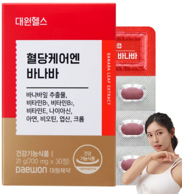 대원제약 대원헬스 혈당케어엔 바나바 플러스, 30정, 1개