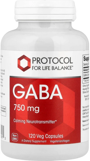 Protocol for Life Balance GABA 750 mg 120 베지캡슐, Protocol for Life Balance 프로토콜, 4개, 120정 - 쿠팡