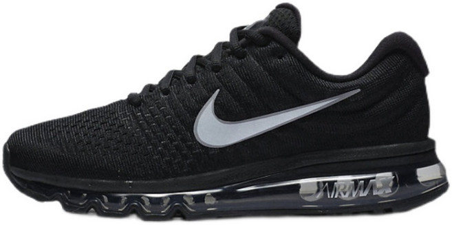 나이키 에어맥스 2017 트리플블랙 올검 러닝화 (증정품 수납백), 270, 849559-001(증정품 수납백)