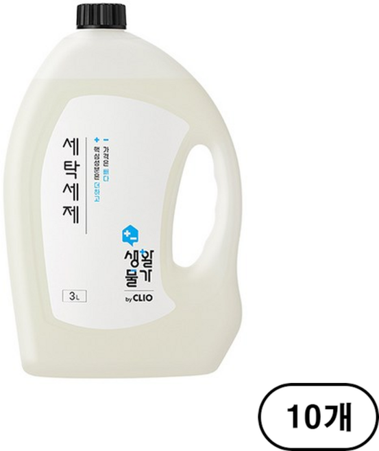 크리오 생활물가 세탁세제 일반드럼겸용, 3L, 10개