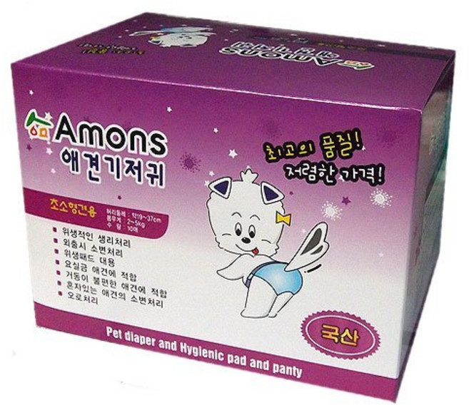 아몬스 기저귀 암컷용 초소형 30매, 3개, 10개입