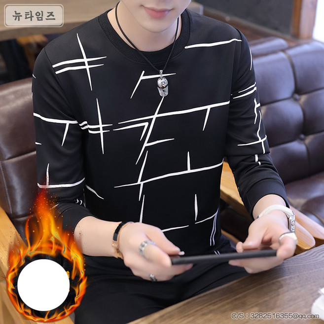 뉴타임즈 성인 남성 보디히트 내복 긴팔 티셔츠 속옷 가을 겨울 편해 AR201012491Z