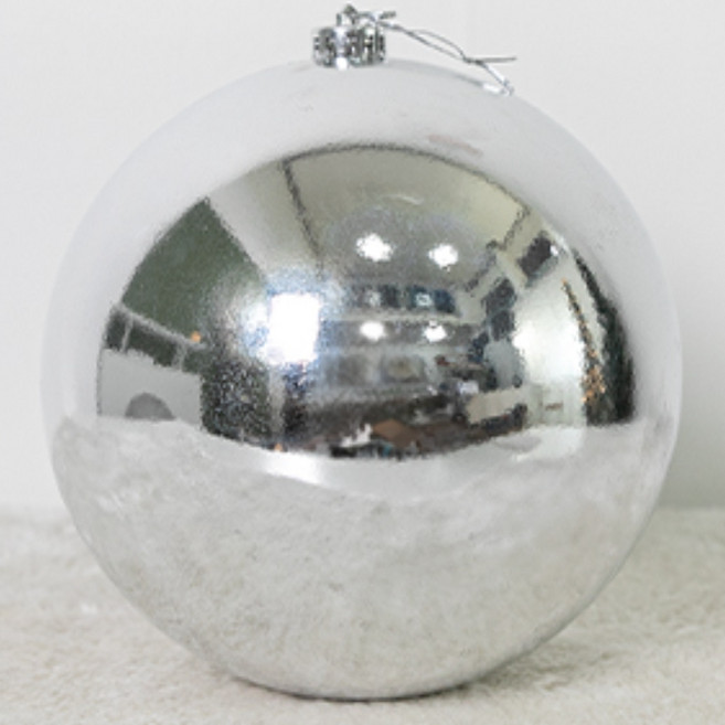 크리스마스 클래식 유무광볼, 유광실버, 6개