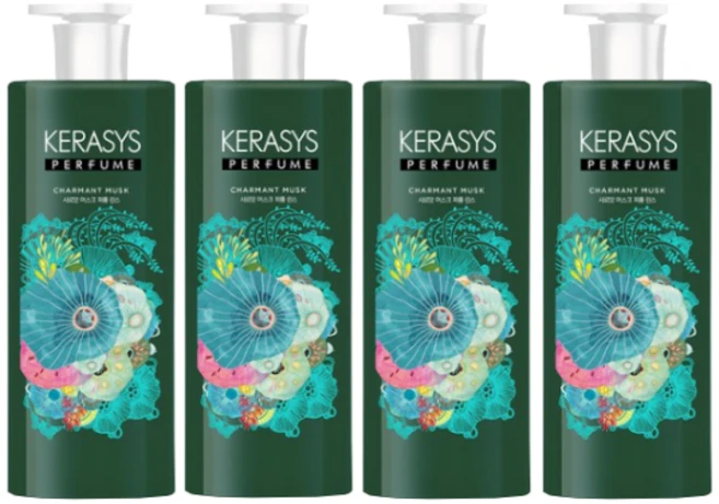 케라시스 샤르망 머스크 퍼퓸 린스, 600ml, 4개 - 쿠팡