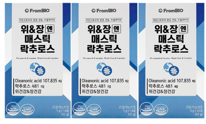 프롬바이오 위 장엔 매스틱 락추로스 14p, 42g, 3개