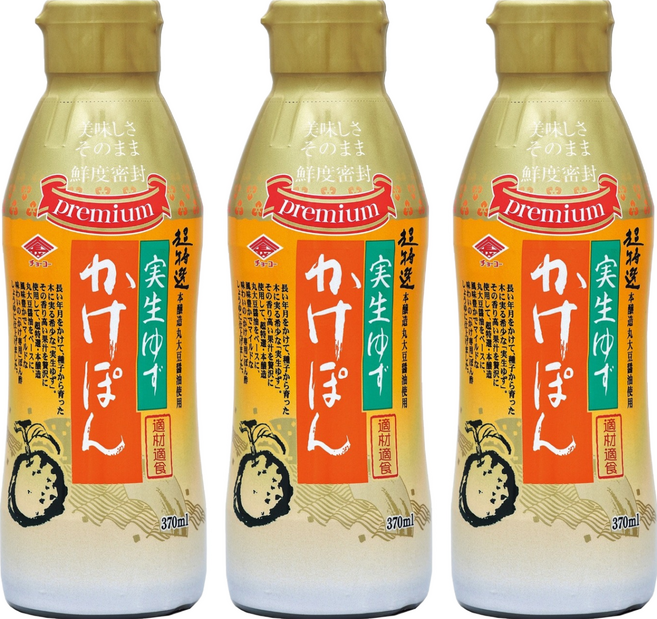 Choko 실생유자 카케폰즈 간장, 3개, 370ml