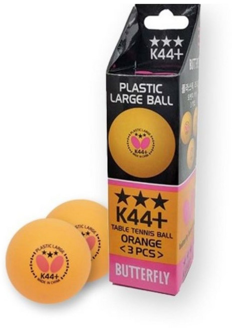 버터플라이 3스타라지볼 K44+ 3개입, 주황, 1개