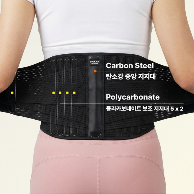 목하 듀얼코어 허리보호대 복대 지지대 밴드, 1개