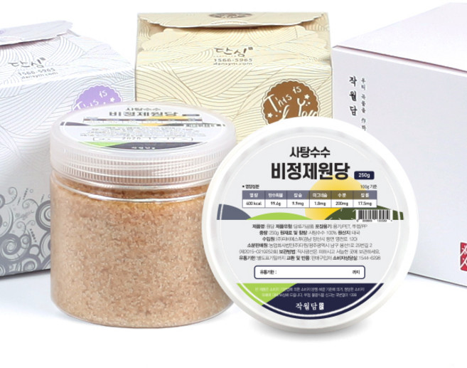 참건강마을 [국내 이물질제거 공정] 비정제 원당 250g 답례품, 1개
