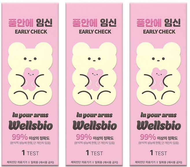 품안에 임신 임신 테스트기 플러스 얼리 체크 임테기, 1개, 3개입