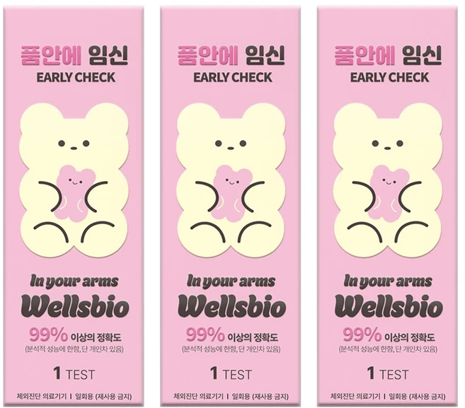 품안에 임신 임신 테스트기 플러스 얼리 체크 임테기, 1개, 3개입 - 쿠팡