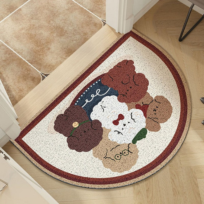 걸스코코 4종 강아지친구들 발매트 코일 발매트 캐릭터발매트 욕실 주방 현관매트 미니러그