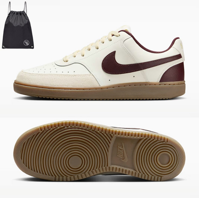 나이키 남성 코트 로우 스니커즈 운동화 버건디 크러쉬 (PGN짐쌕가방 지급)